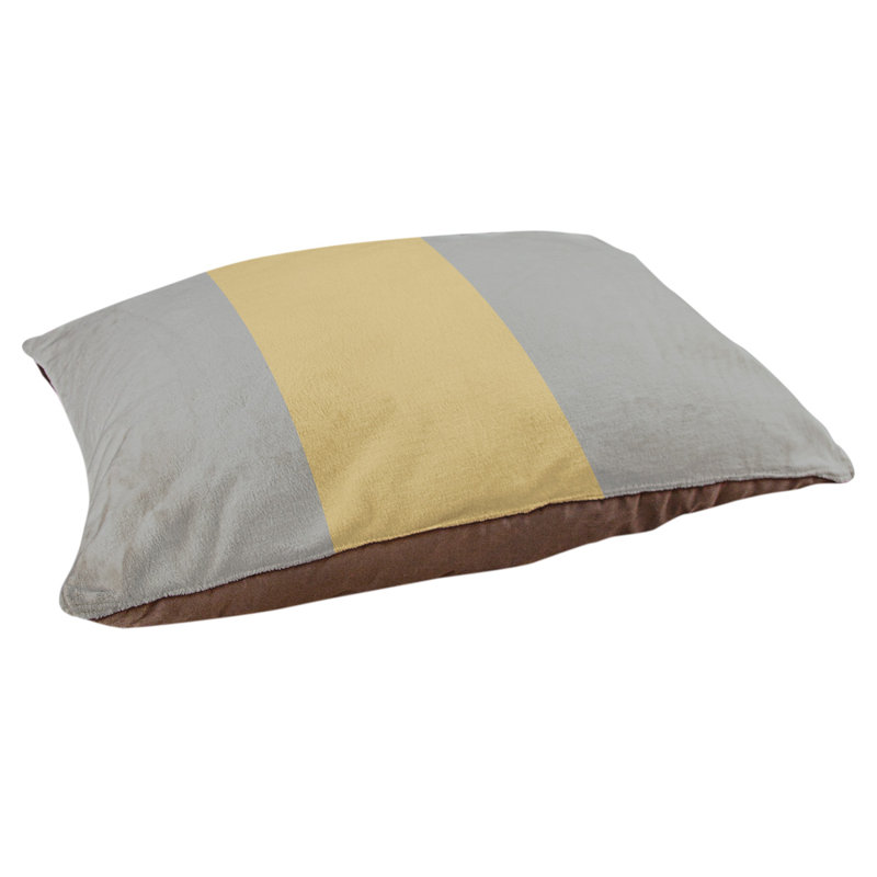 Coussin Colorado, Grand (l 40 po x P 30 po x H 6,5 po), Gris / doré / gris