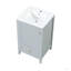 Meuble-lavabo de 20 po avec lavabo, armoire de salle de bain avec porte à fermeture douce, support de rangement et tiroir