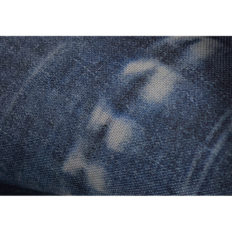 Denim Blue Flat Woven Rectangular Synthetic Area Rug