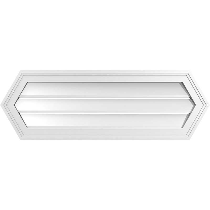 Évent horizontal fonctionnel à pignon en uréthane à surface horizontale Signature, H 12 po x l 36 po x P 1,5 po