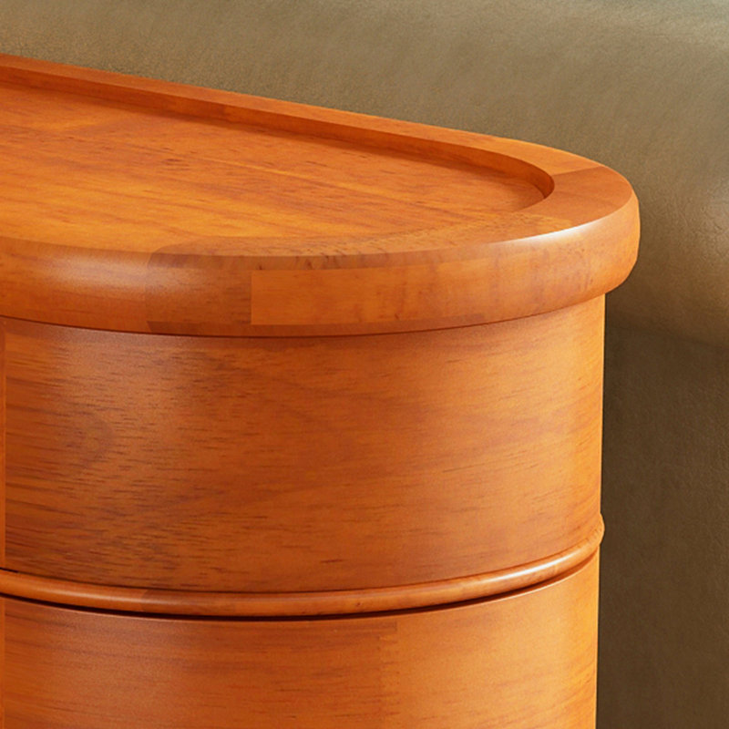 Table de bout mince en bois avec 2 tiroirs
