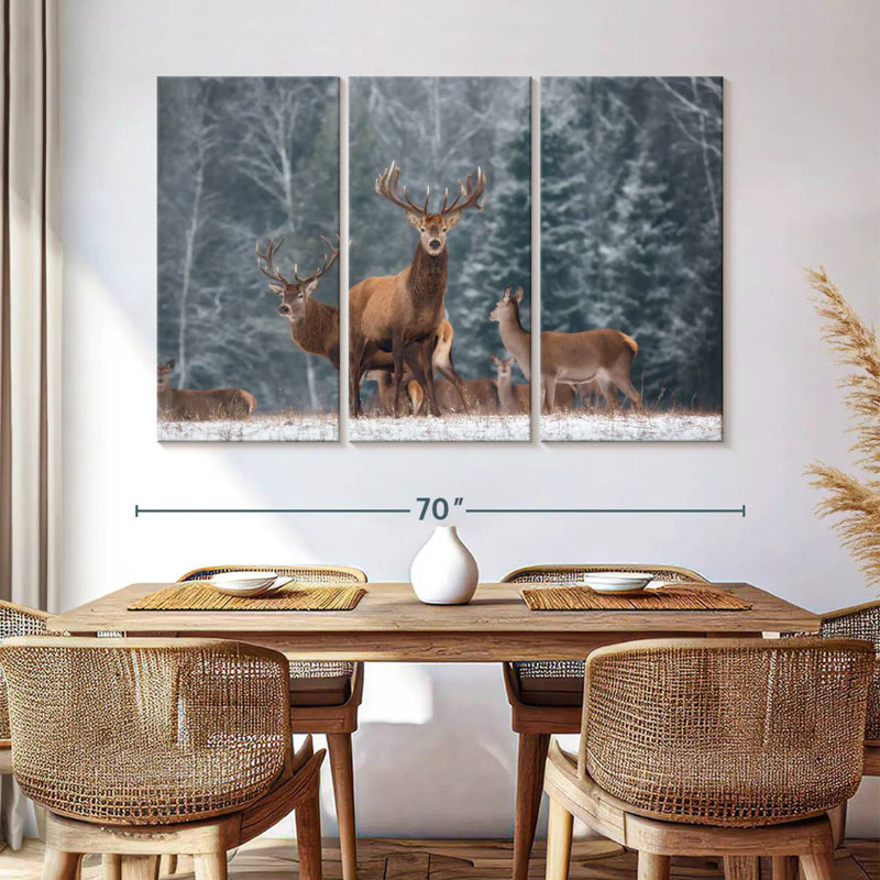 Cerf d'hiver Brampt, H 14 po x l 23 po
