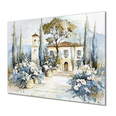 Tuscany's House Getaway In Italy III - Landscapes Metal Wall Art, Italy Metal Print