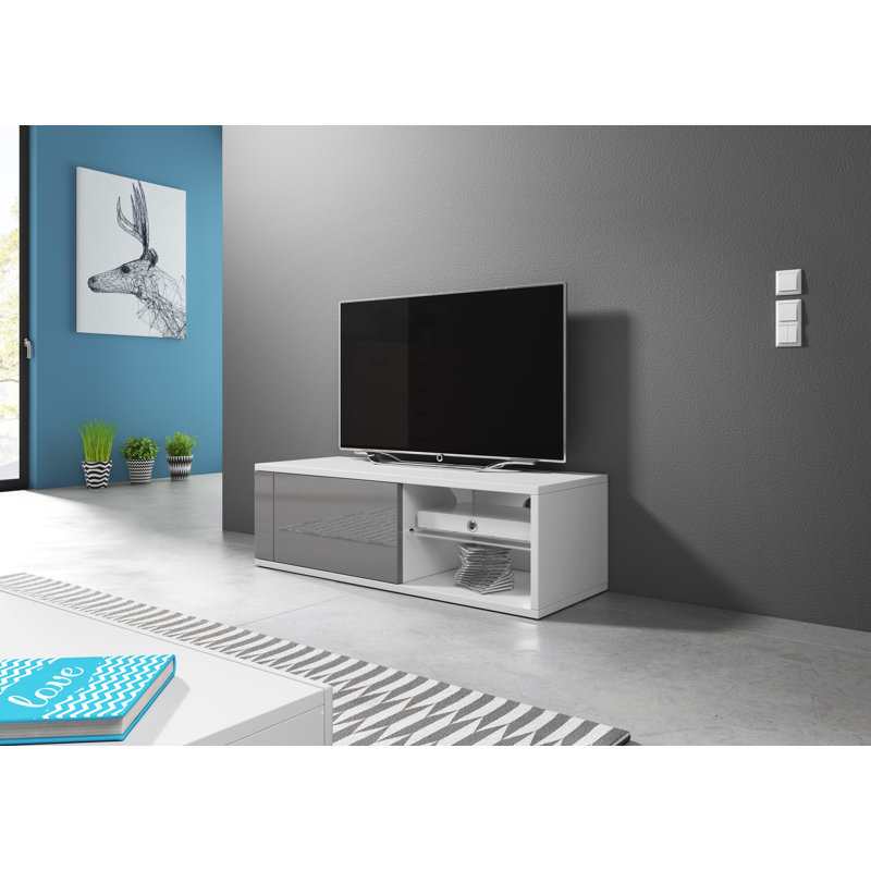 Avenelle Unfinished TV Stand for TVs up to 70", White/Grey