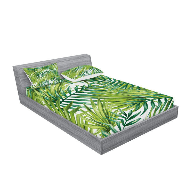 Drap-housse et coussin décoratif Ambesonne, Ensemble de draps pour lit double + 5 pièces supp