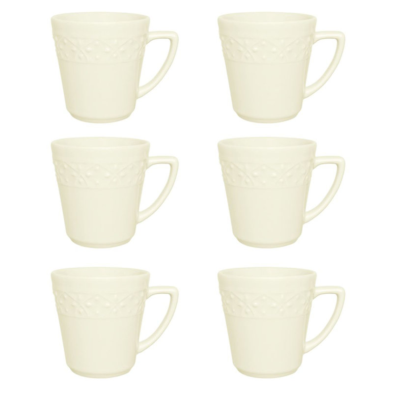Mendi Earthenware Coffee Mug, Ivory