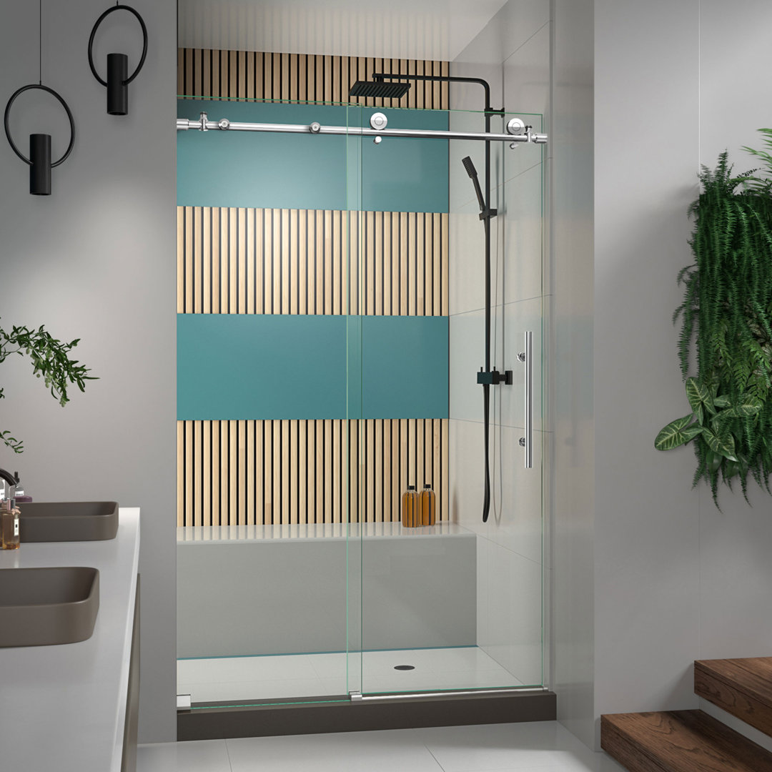 Enigma-X 44" W x 76" H Single Sliding Frameless Shower Door with Clearmax™ Technology DreamLine 