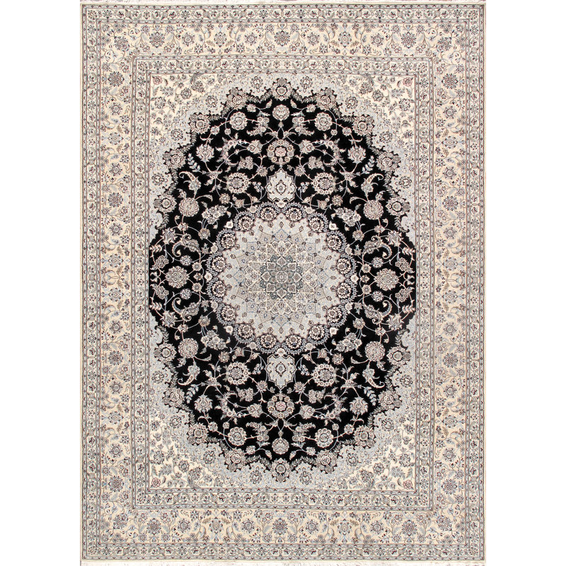 Azerbaijan Hand Knotted Wool Oriental Area Rug in Navy