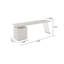 Bureau rectangulaire blanc de 62,99 po-2088864410