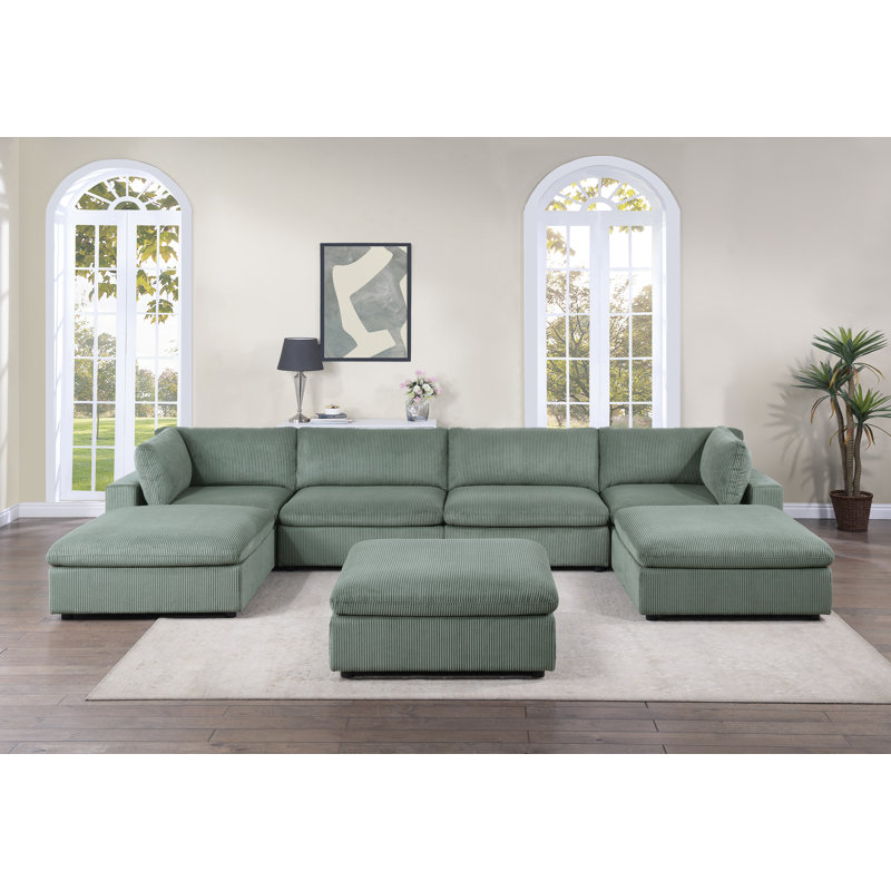 Fauteuil en velours côtelé Raijon, Velours côtelé vert