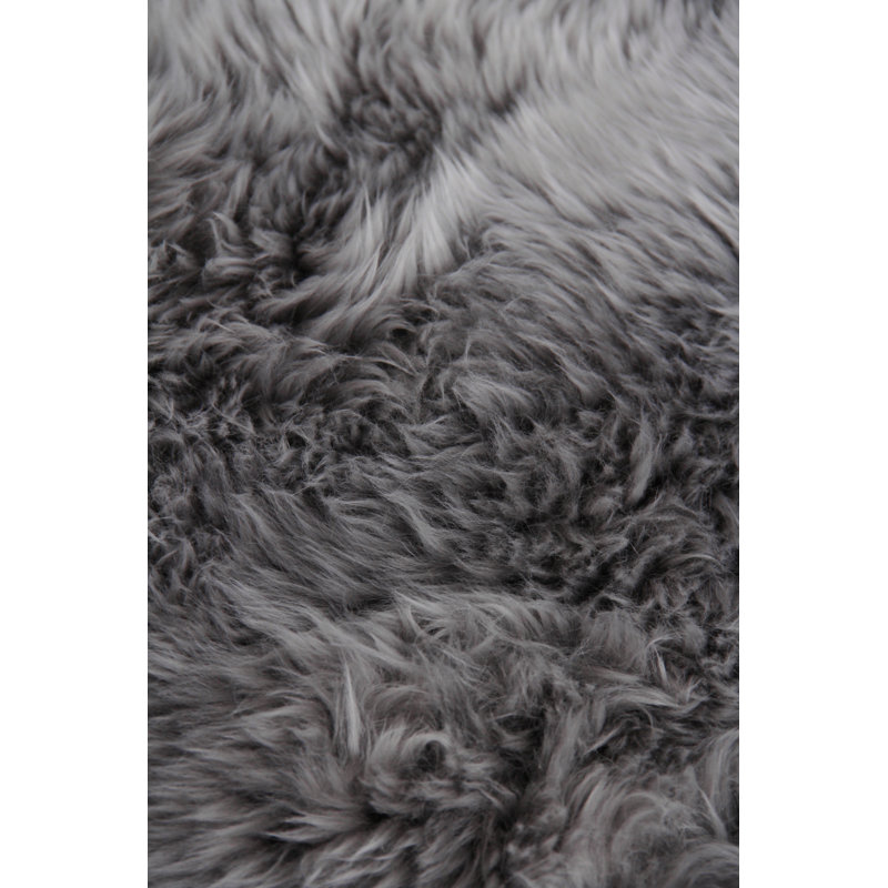 Sheepskin Area Rug in Gray, Rectangle 11'6" x 14'6"