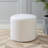 19-Inch Wide Round Pouf Ottoman Footstool, Versatile Upholstered Design For Living Room, Bedroom-1300997182