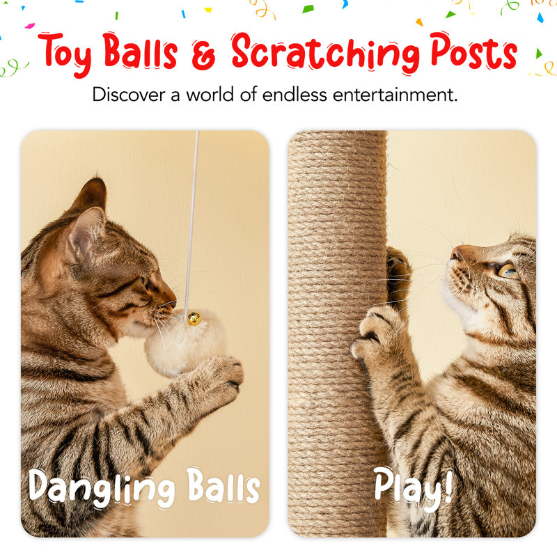 Tenley 101.6'' H Cat Tree, Light Beige