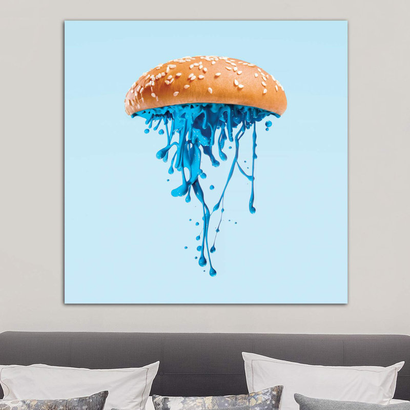 Jelly Burger by Paul Fuentes - Print on Canvas, No Framed, 45.72 cm H x 45.72 cm W x 1.91 cm D