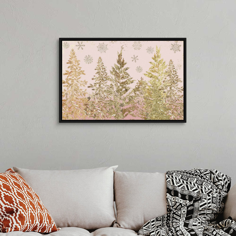 "Winter Wonder", reproduction d’art sur toile, Cadre noir, 34" H x 50" W x 1.75" D
