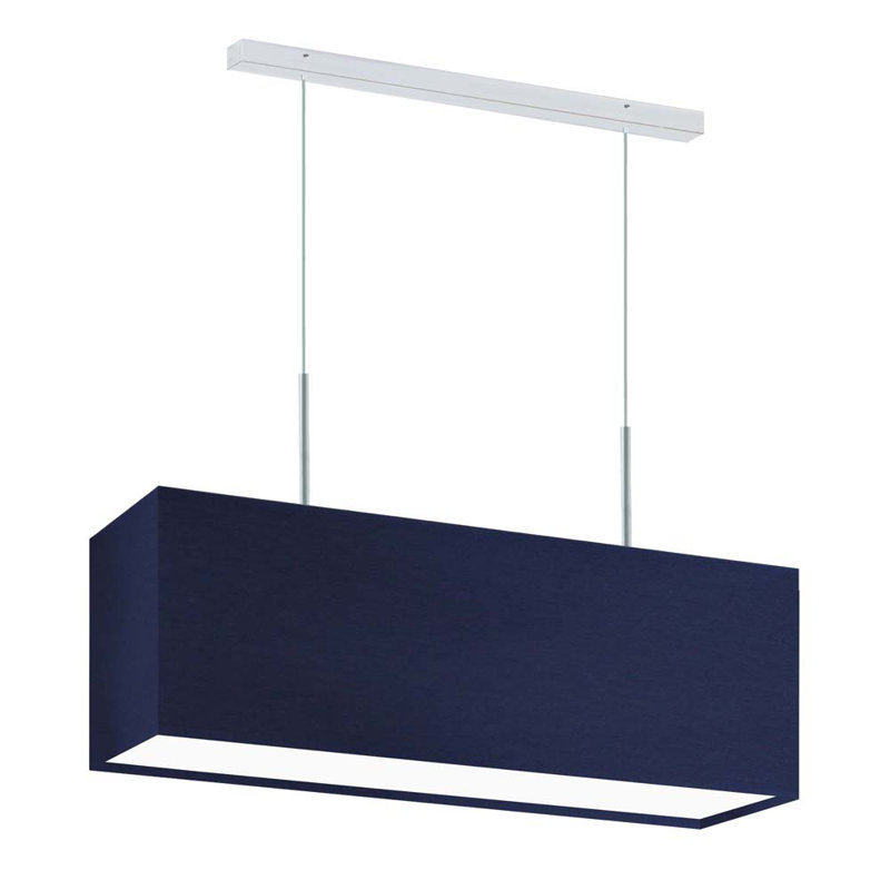 Gener 2 - Light Square/Rectangle Pendant, Dark Blue, White