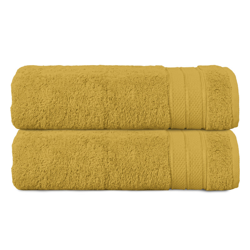 Elegant Comfort Three Line Popcorn Towel Set For Bathroom 27 X 54 Inches, Premium Hotel Quality 2-Pack Bath Towels, 100% Turkish Cotton, Soft And Durable, Quick Dry And Highly Absorbent