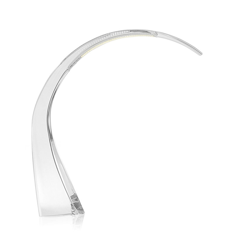 Taj LED Table Lamp, Transparent Crystal, 24.41'' H X 21.85'' W X 5.91'' D