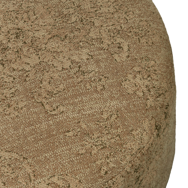 BILBURY Round Ottoman, Worn Oak Dmask