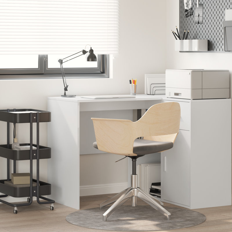 Writing Desk Engineered Wood Medium Writing Desk, White