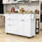 Nels 3-Piece Wooden Kitchen Island Set, Kitchen Island with Drop Leaf, Storage Cabinet and 2 Stools-2063413552