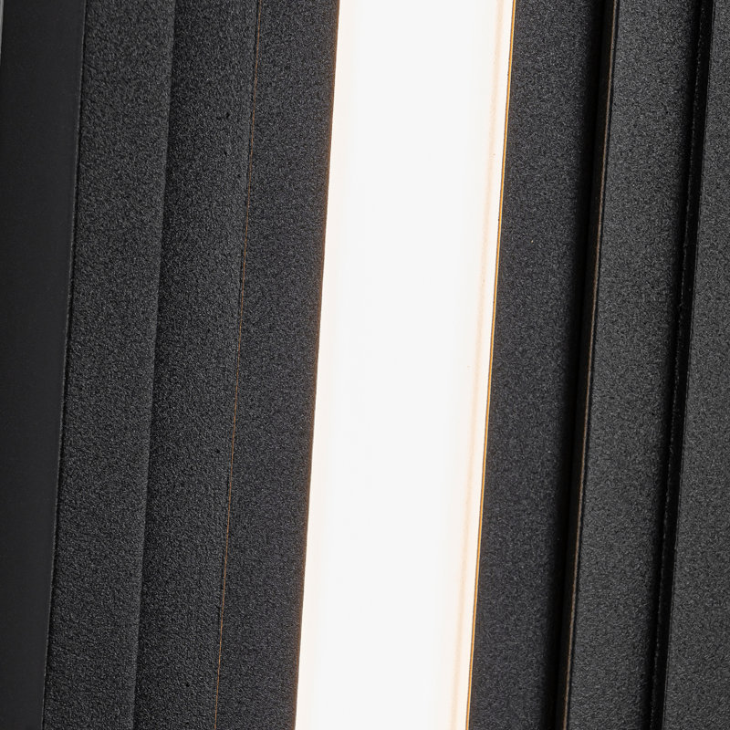 Applique murale ovale moderne de 24 pouces, couleur sable noir, avec DEL intégrée