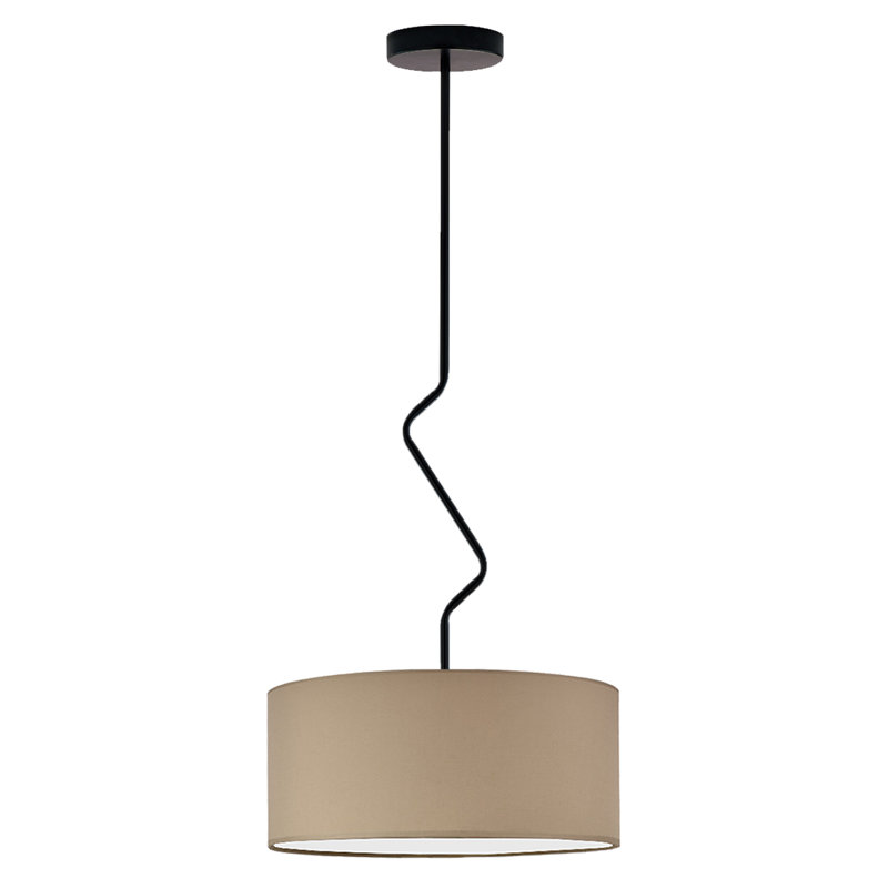 Candless 1 - Light Drum Pendant, Beige, Matte Black