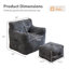 Canapé en mousse viscoélastique avec repose-pieds Corduroy-137890692