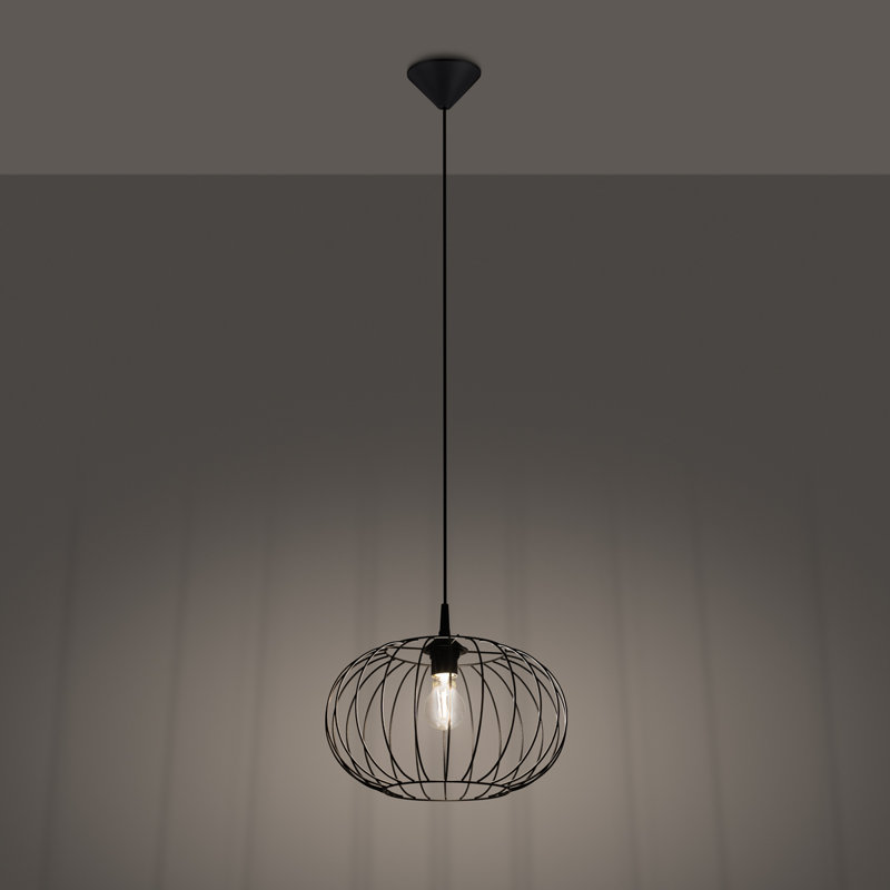 Tsuno 1 - Light Black Drum Pendant