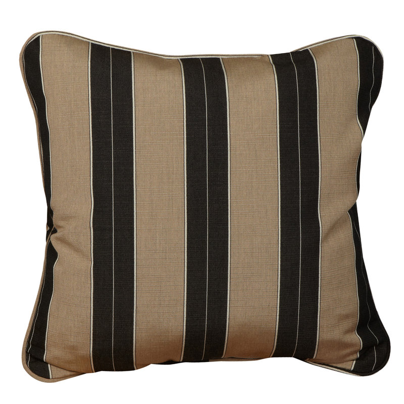 Hansah Outdoor Reversible Throw Pillow, 22" H x 22" W x 6" D, Sunbrella Berenson Tuxedo