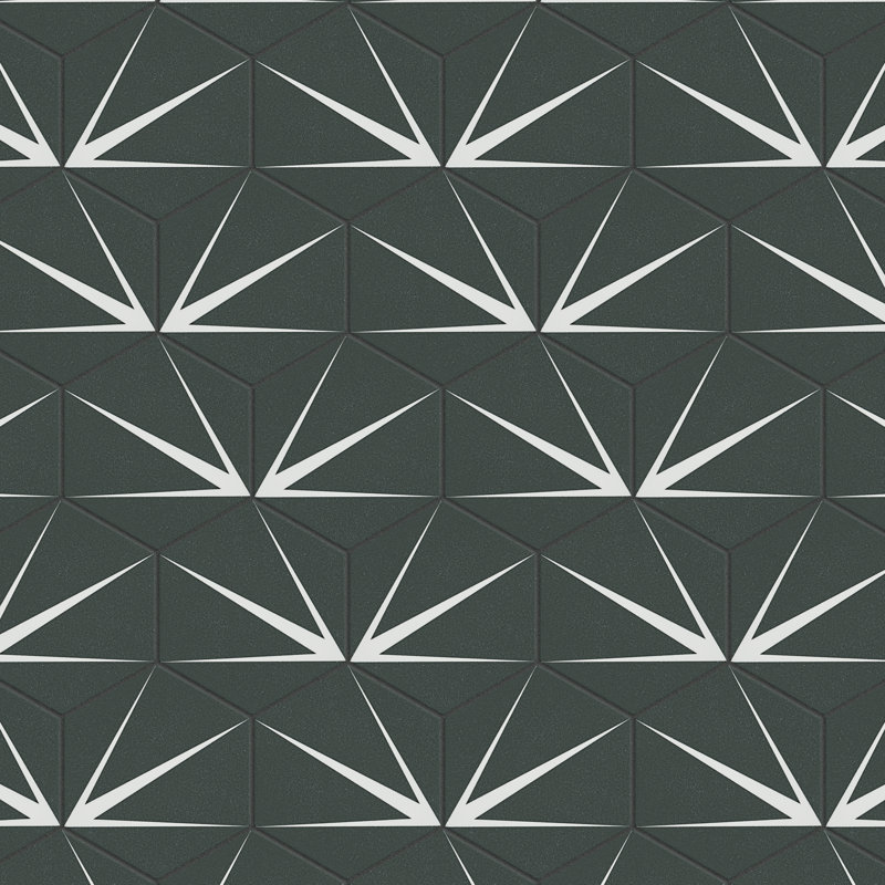 Trident 9" W x 10" L Porcelain Patterned Wall & Floor Tile