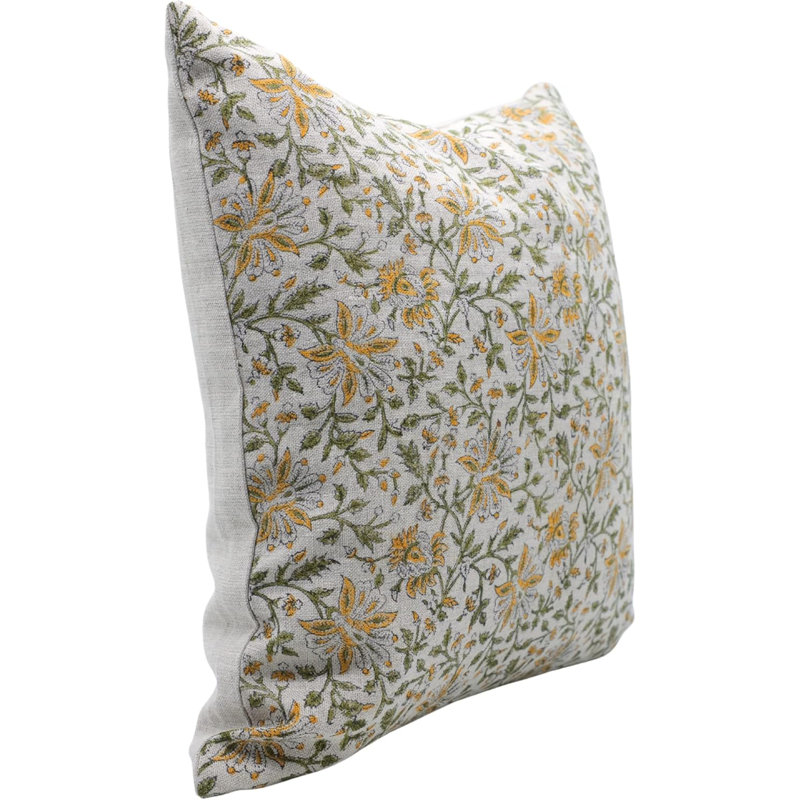 Housse de coussin Fab divine - taie d'oreiller à imprimé traditionnel, Neera Bel, H 24 po x l 24 po