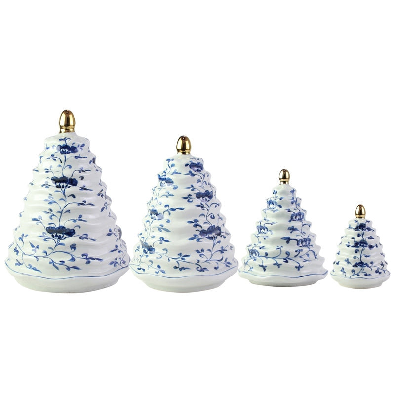 Floral Porcelain Tree, 6" H x 5" W x 5" D