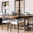 124 " Extendable Oak Rectangular Solid Wood Top with Solid Wood Base Dining Table