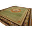 Tapis antique grand médaillon antique à tissage plat Aubusson
