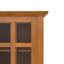 Armoire de rangement bas de style transitionnel en bois massif avec portes vitrées et tablettes réglables Acadian-742372086-676016431