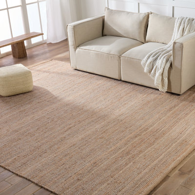 Tapis beige / ivoire uni fait à la main Kate Lester + Jaipur Living Rosier (2 pi x 3 pi)