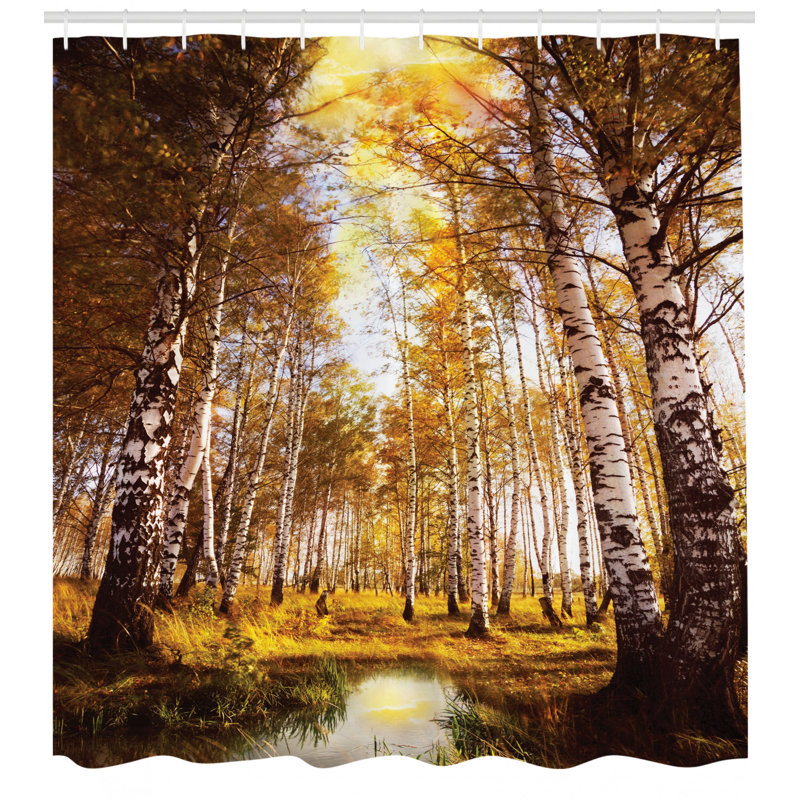 Shower Curtain with Hooks Included, 84" H x 69" W