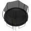 Trampoline (coussin de couleur double face), trampoline pour enfants et adultes avec filet et échelle, poteau de clôture incurvé