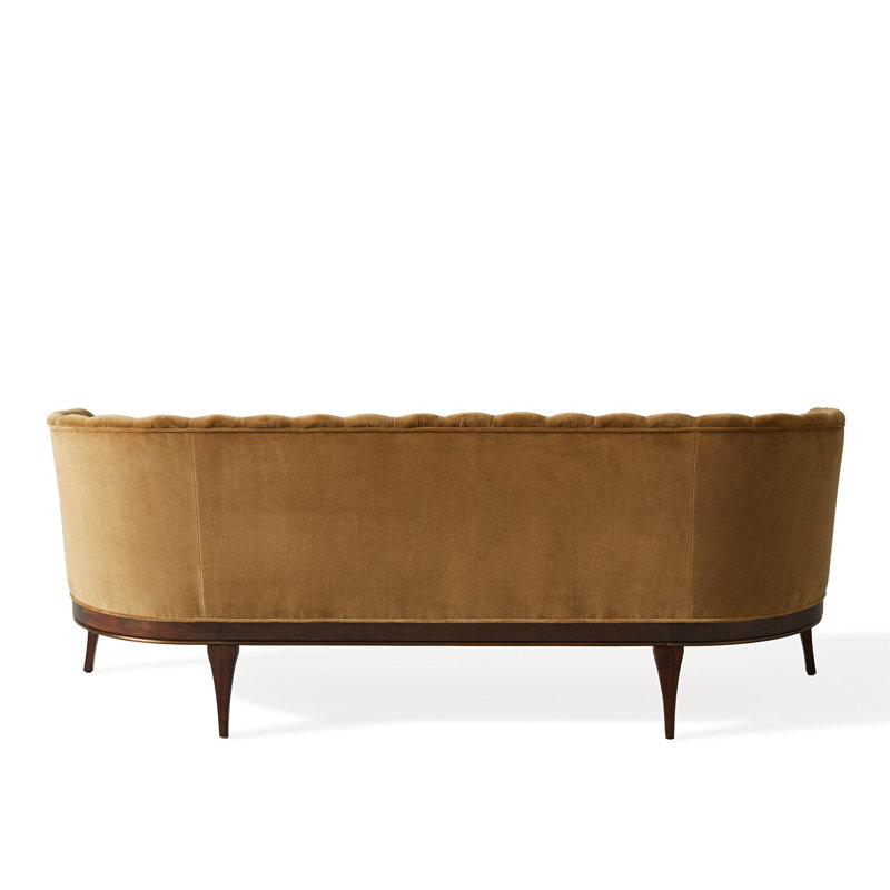 Channel Back Sofa-Toast Velvet