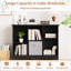 Bibliothèque décorative à 6 cubes l 37 "avec 3 bacs pliables en tissu-130085862
