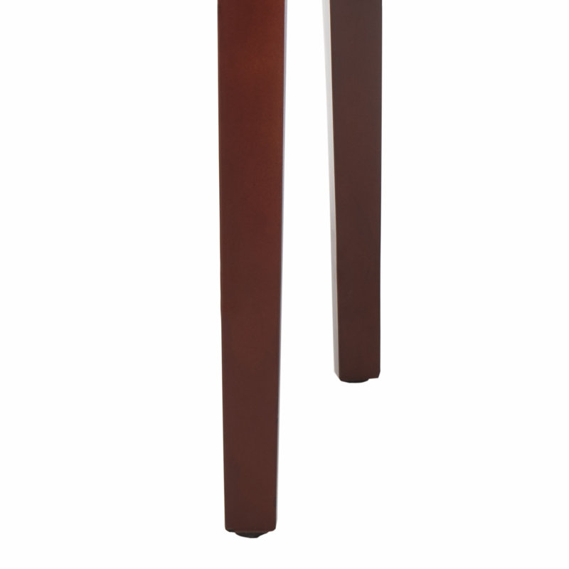 Ken 19.9'' H Leather Upholstered Side Chair, Dark Brown