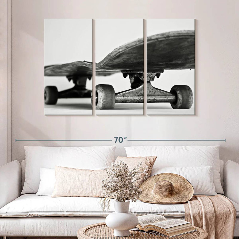 Senne Monochromatic Skateboard, 32" H x 50" W