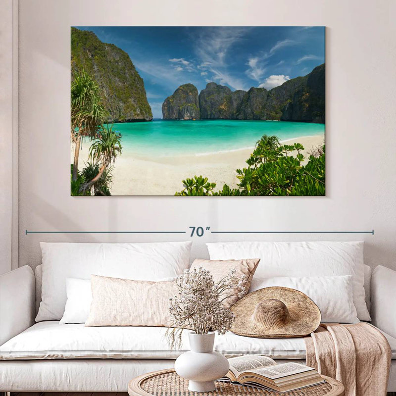 Plage de l'île Gillard Phi Phi, H 34 po x l 51 po