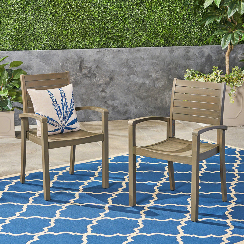 Chaise pour table repas d'extérieur, Gris