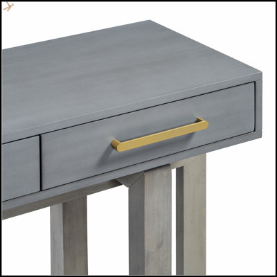 Elegant Console Table With Three Drawers, Extra Long Entryway Table For Enhanced Storage And Style