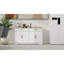 White Buffet Storage Cabinet With 2 Drawers And 4 Doors, 55.96". Look For Various Rooms. & Stable 55.96" Large Sideboard In White. Drawers, Doors Dining Room. Wood Grain Finish Construction