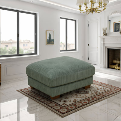 37" Corduroy Modular Ottoman – Convertible Sectional Footrest, Coffee Table & Seating by Ebern Designs