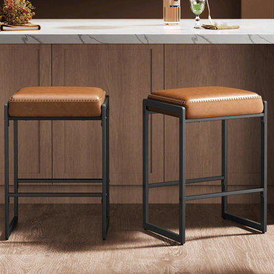 Bar Stools Set of 2, Counter Height Bar Stools