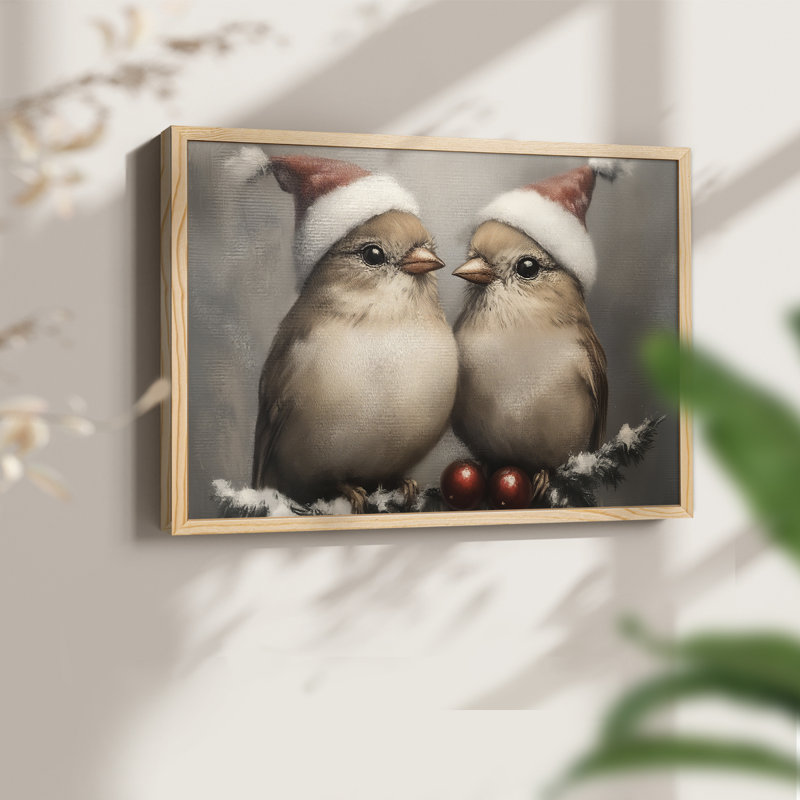 Chirstmas Art-CMI - Reproduction encadrée - Restickable, H 8 po x l 10 po, Naturel
